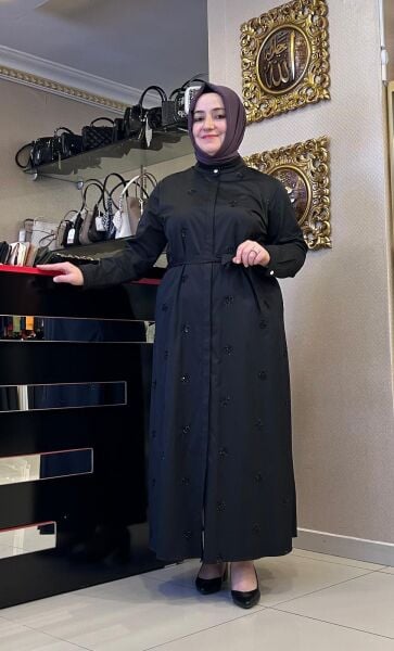 BONCUK İŞLEMELİ GÖMLEK ELBİSE/ FUAT GÜRŞEN 