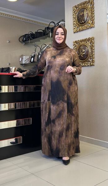 BATİK DESEN İPEK VISKON ELBİSE VE ÇANTA/ LISSMORE