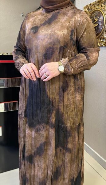 BATİK DESEN İPEK VISKON ELBİSE VE ÇANTA/ LISSMORE