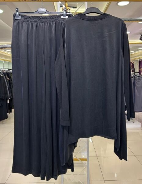 TAŞ İŞLEMELİ MERSERİZE VE İPEK CUPRA KOMBİNLİ TAKIM /NUSS