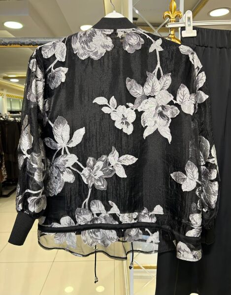 LAVİNYA DESENLİ ORGANZE TÜL CEKETLİ 3'LÜ TAKIM/ MÜSEMMA