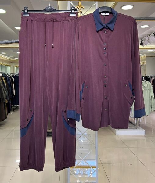 ÇİFT RENKLİ TENSEL KUMAŞ TAKIM/ TIĞTRİKO