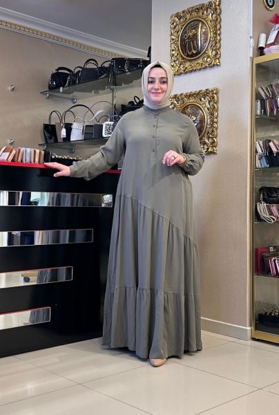 YAKASI DÜĞME DTY. ELBİSE/NURCAN ÇETİN