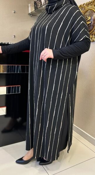 BALIKÇI YAKA ÇİZGİLİ İÇLİ DIŞLI TAKIM/NURCAN ÇETİN 