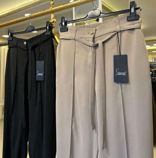 SİDNEY BEL VE PAÇASI LASTİKLİ HAVUÇ PANTOLON /SENTEZ