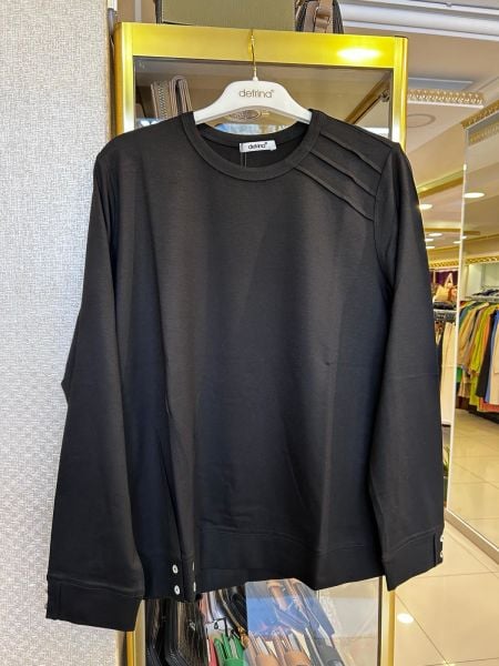 OMZU NERVÜRLÜ ETEĞİ DÜĞMELİ BLUZ