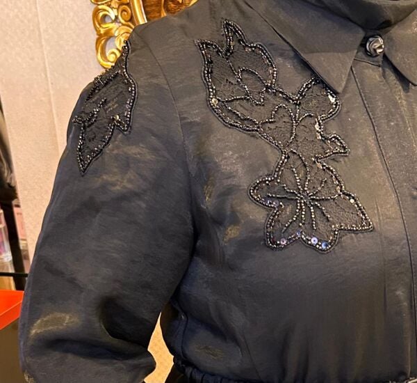 BONCUK İŞLEMELİ BELİ KEMERLİ ELBİSE/ LISSMORE