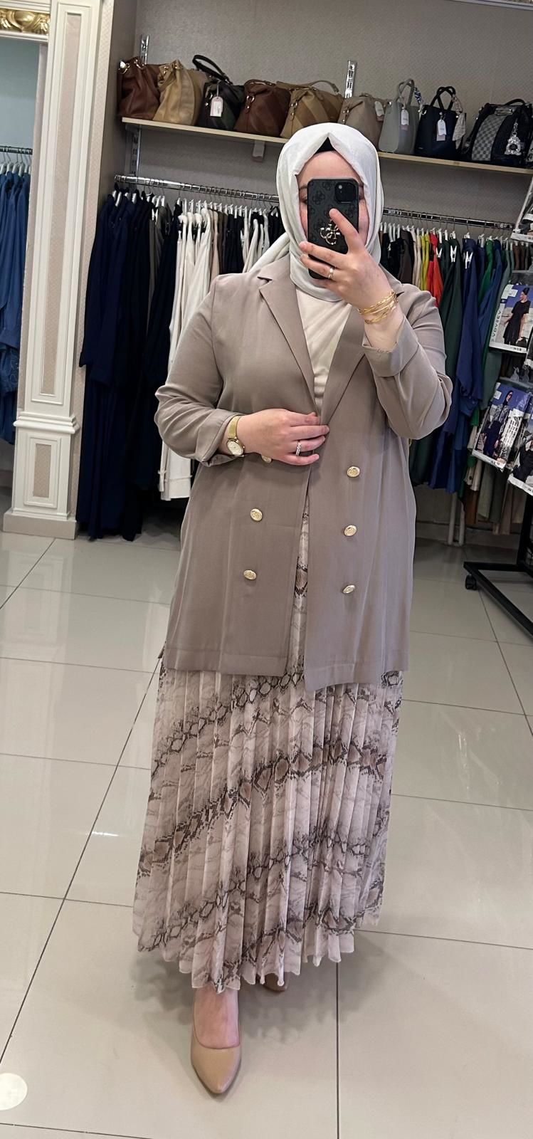 ﻿DESENLİ PİLİSE ŞİFON ETEK/SENTEZ