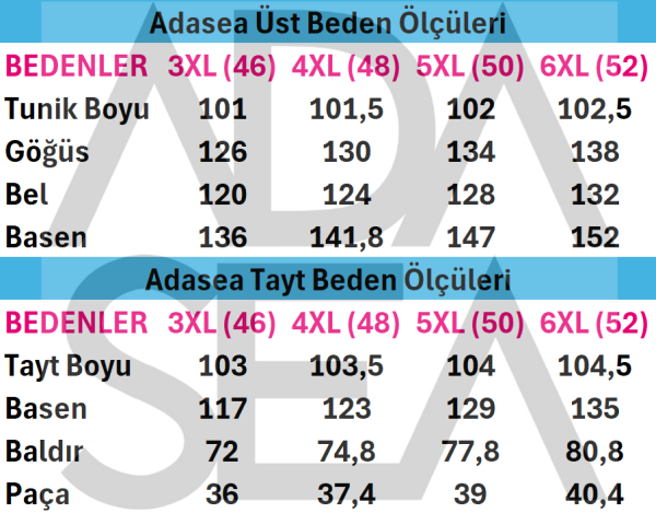 Rio Uzun Kollu Tesettür Mayo (Büyük Beden) 3314/ ADASEA (ROZAMAY)