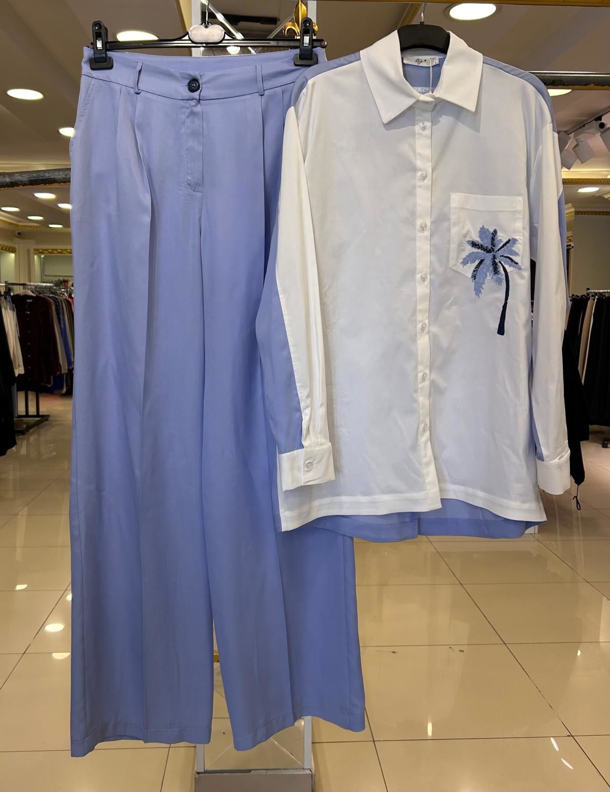 NAKIŞ İŞLEMELİ TENSEL TAKIM/TIĞTRİKO