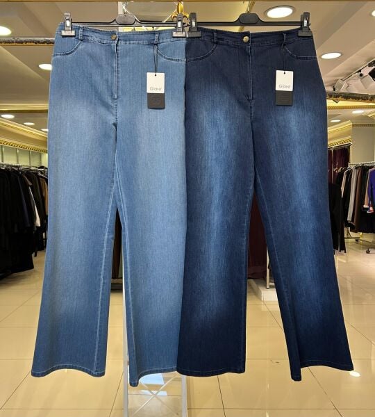 LİKRALI İSPANYOL PAÇA KOT PANTOLON/ GLARE