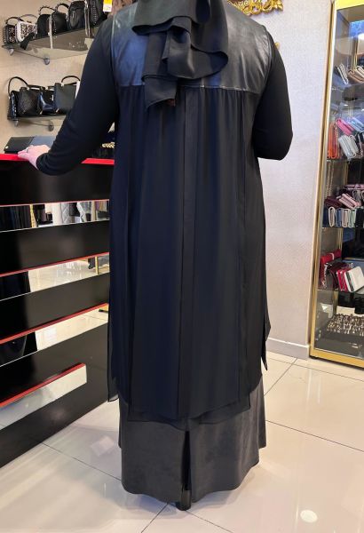 SANDY KUMAŞ ELBİSE VE YELEK TAKIM/MÜSEMMA