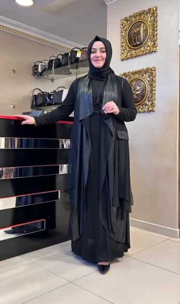 ﻿SANDY KUMAŞ ELBİSE VE YELEK TAKIM/MÜSEMMA