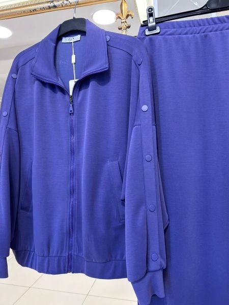 YANLARI ÇITÇIT DTY. MODAL KUMAŞ PANTOLONLU TAKIM/TIĞTRİKO