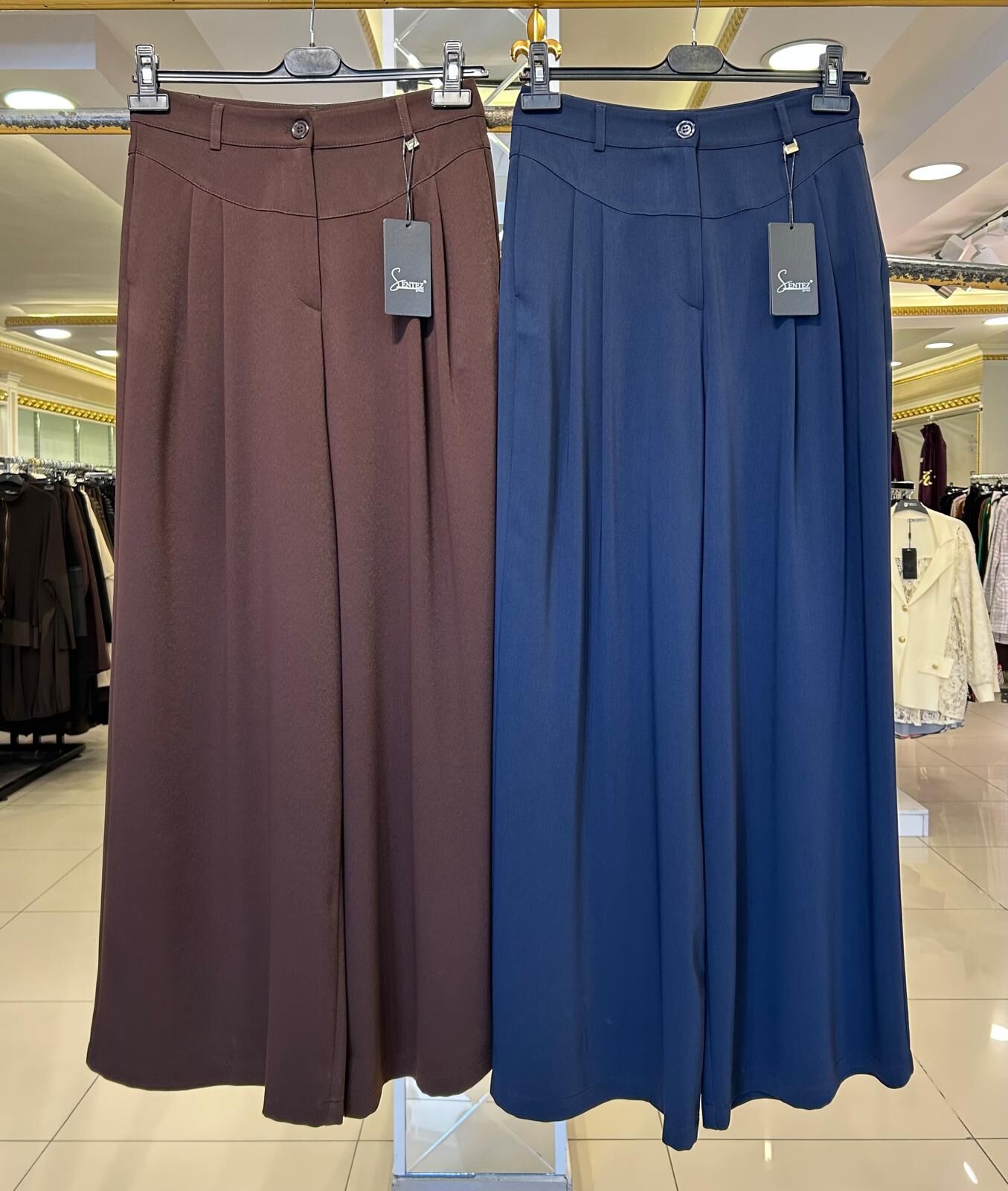 EYFER PİLELİ BOL PAÇA PANTOLON /SENTEZ