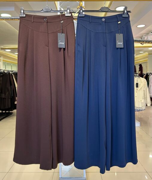 EYFER PİLELİ BOL PAÇA PANTOLON /SENTEZ