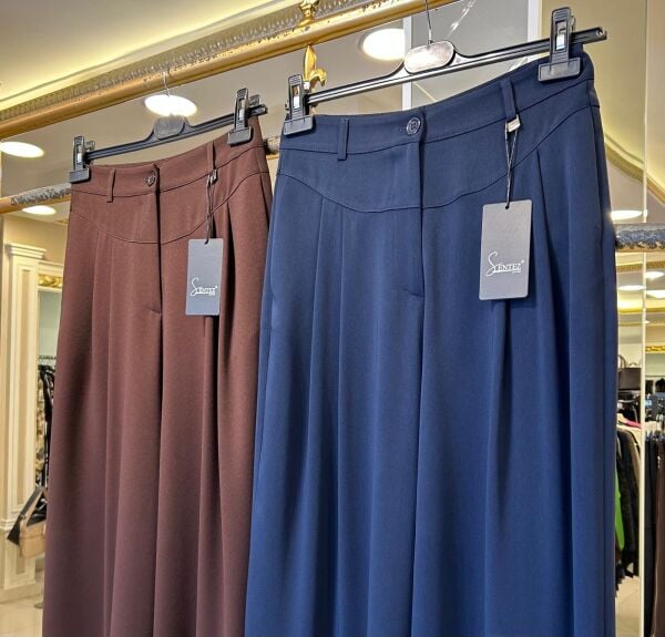 EYFER PİLELİ BOL PAÇA PANTOLON /SENTEZ