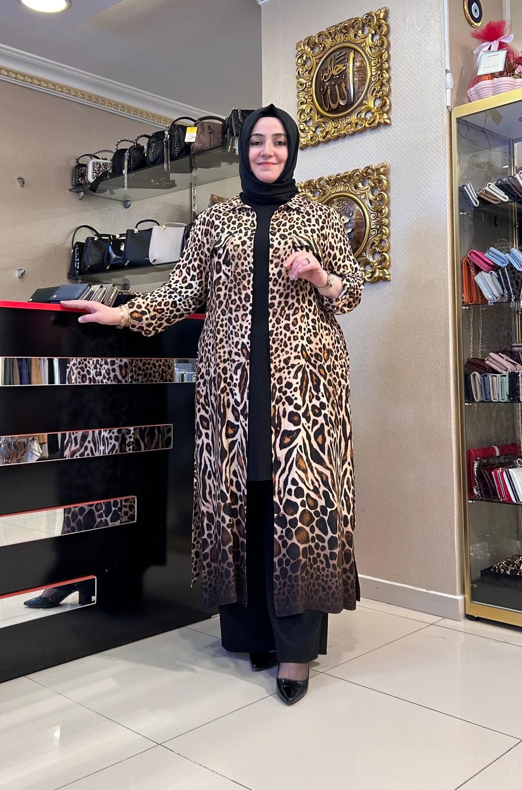 LEOPAR DESENLİ GÖMLEK/SEÇİL