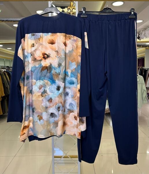 KONTRAST RENKLİ DESENLİ TAKIM/ TIĞTRİKO