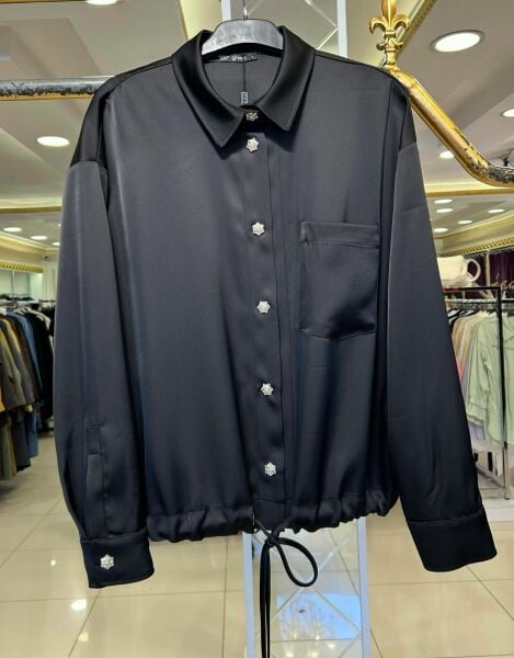 TAŞLI DÜĞME DTY. SATEN GÖMLEK/ GHISA