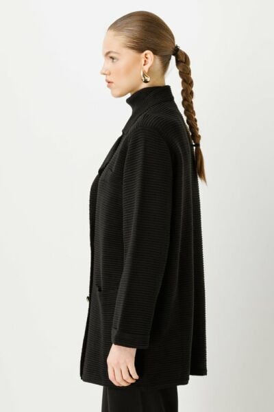 Triko Ceket Pantolon Takımı SİYAH