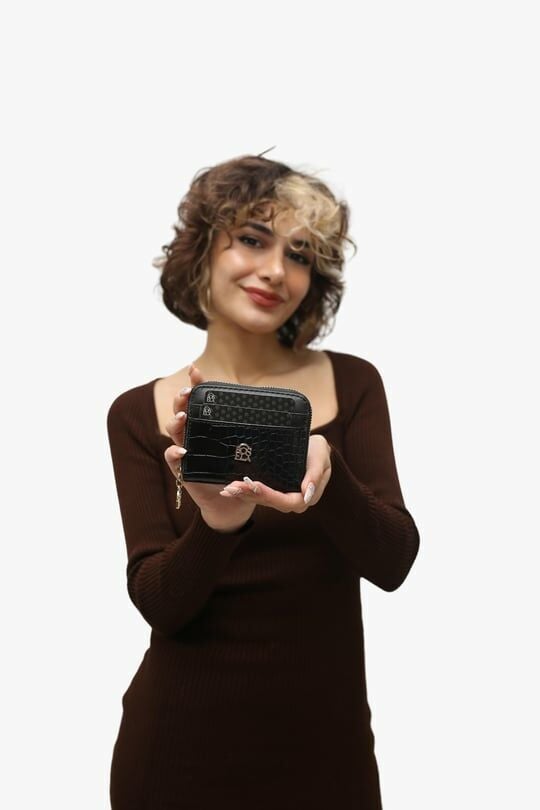 Sosela Kadın Camile Kroko Siyah Cüzdan