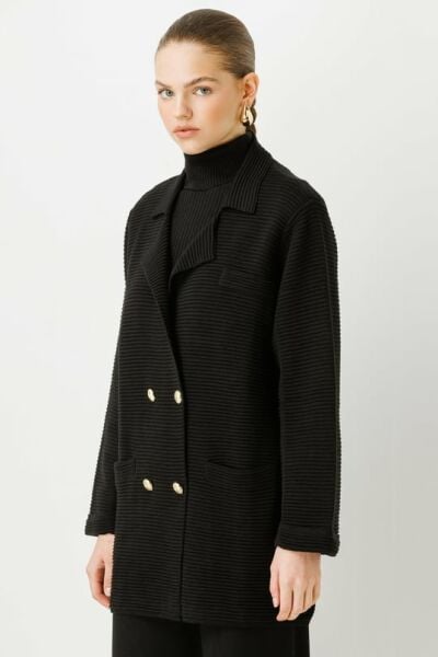 Triko Ceket Pantolon Takımı SİYAH