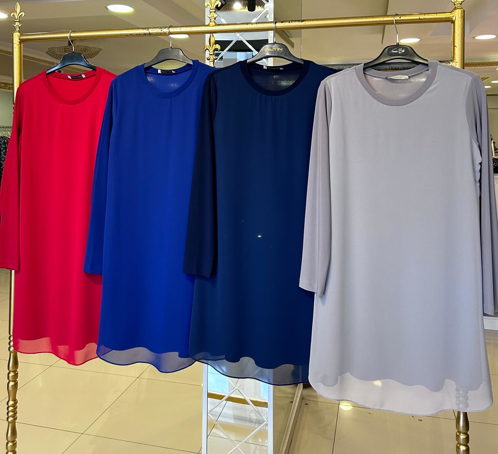 İçi Sandy Önü Şifon Kumaş Uzun Kollu İçlik