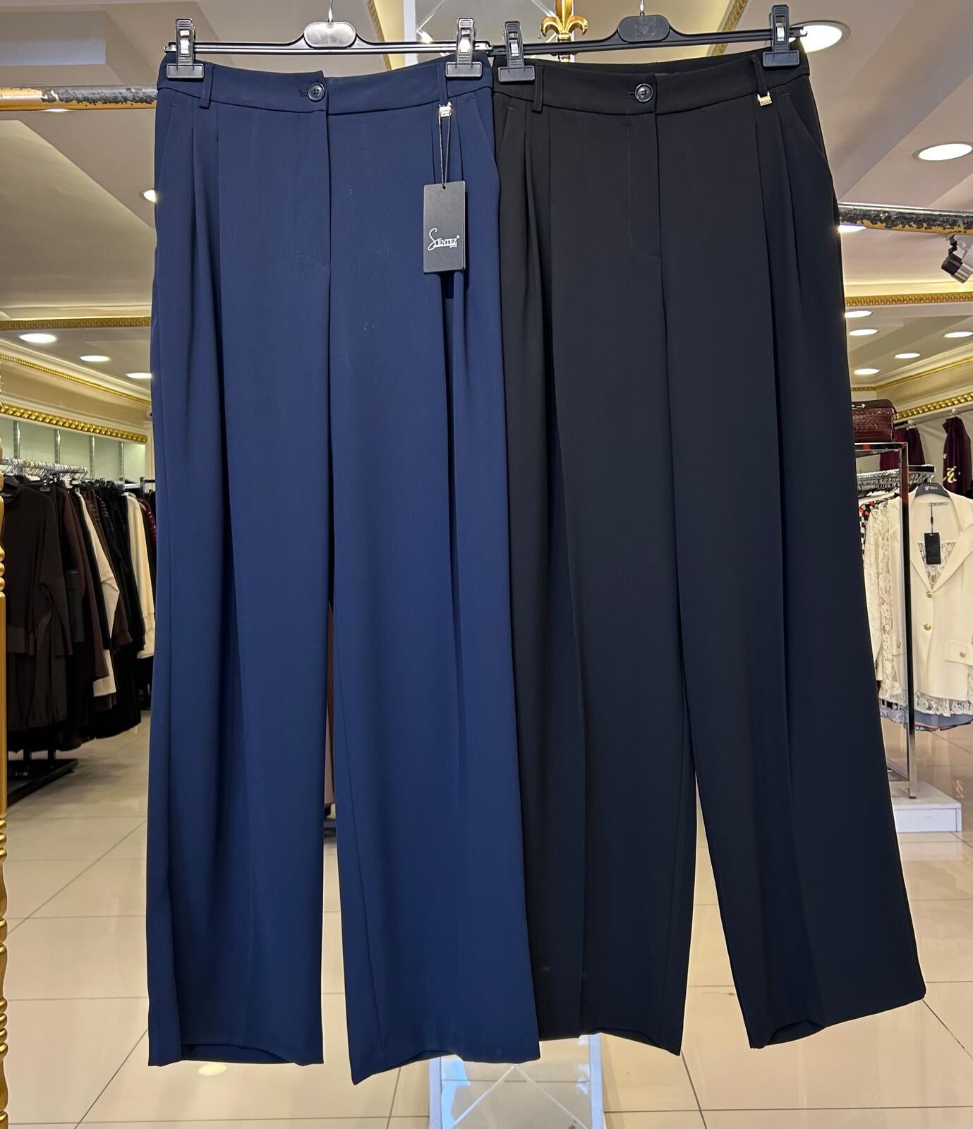 BROOM PİLELİ BOL PAÇA PANTOLON /SENTEZ