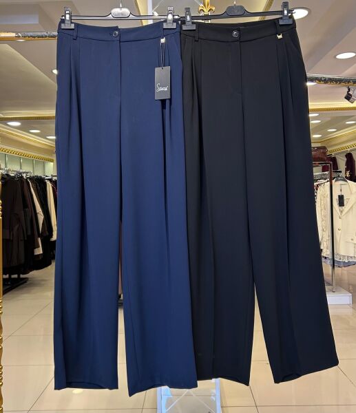 BROOM PİLELİ BOL PAÇA PANTOLON /SENTEZ