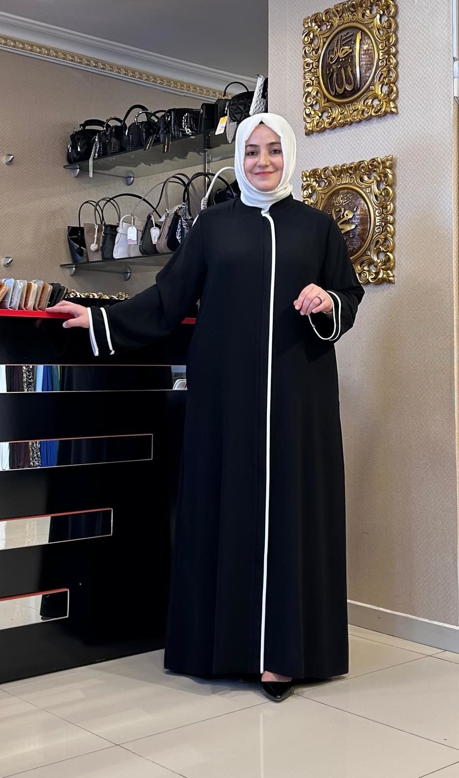 BEYAZ BİYE DETAYLI FERACE/ZERENAY