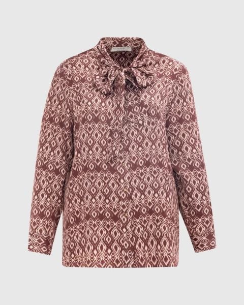 B. BEDEN FULAR YAKALI DESENLİ GÖMLEK/SEÇİL