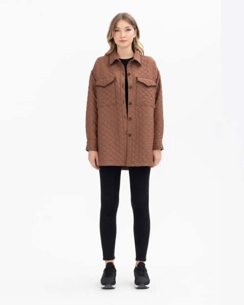 CEPLİ OVERSİZE KAPİTONE GÖMLEK