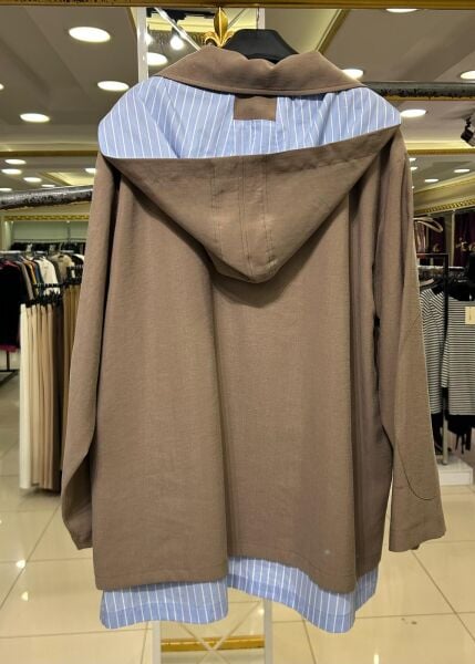 KİRPİ BROŞLU ÇİFT KUMAŞLI TRENÇ /GHISA