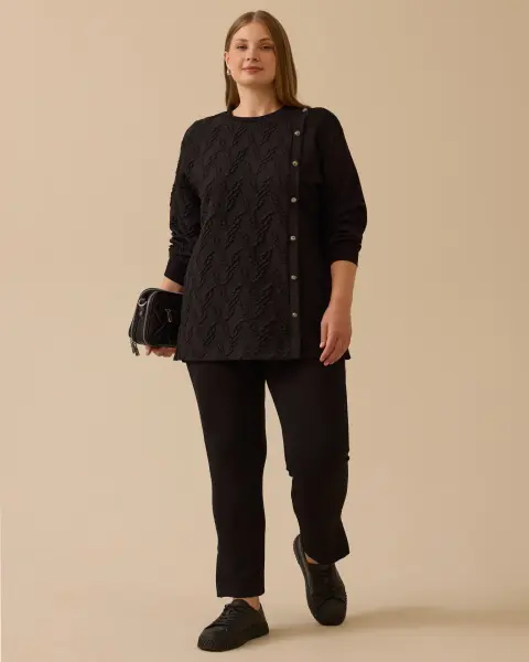 KABARTMA DESEN DÜĞME DTY. TUNİK/ SEÇİL