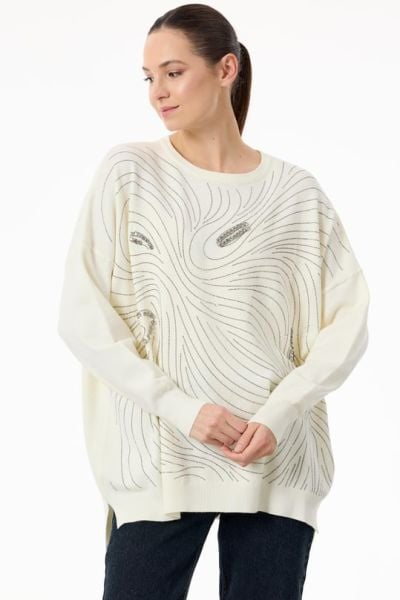 ﻿TAŞLI AĞ DESENLİ TRİKO TUNİK/TIĞTRİKO