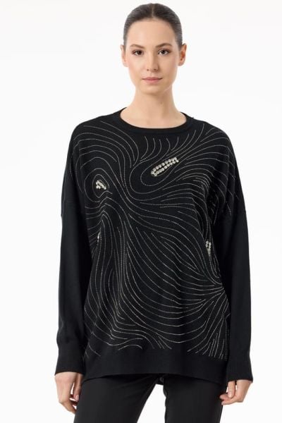 ﻿TAŞLI AĞ DESENLİ TRİKO TUNİK/TIĞTRİKO