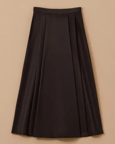 TAFTA KUMAŞ YÜKSEK BEL ŞIK KLOŞ ETEK /SEÇİL