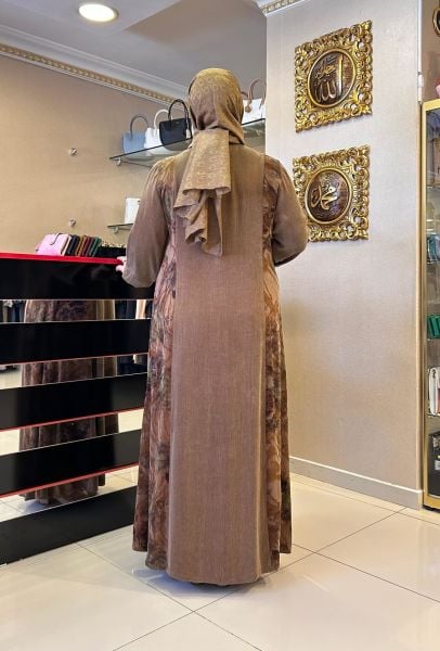 FERMUAR DTY. YANLARI DESENLİ ELBİSE/MÜSEMMA