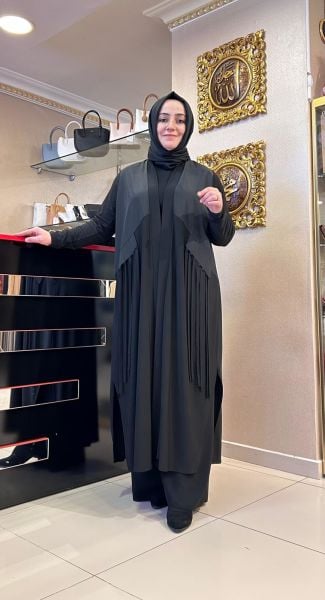 ﻿CEBİ PÜSKÜL DETAYLI HIRKA /NURCAN ÇETİN