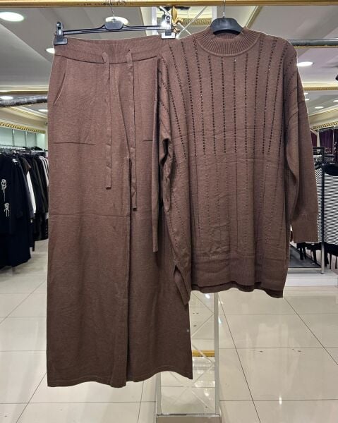 TUNİĞİ TAŞ İŞLEMELİ PANTOLONLU TRİKO TAKIM /FUAT GÜRŞEN