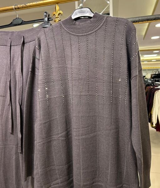 TUNİĞİ TAŞ İŞLEMELİ PANTOLONLU TRİKO TAKIM /FUAT GÜRŞEN