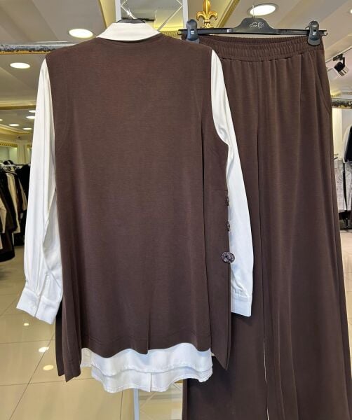 SÜVETERİ DÜĞME DTY. GÖMLEKLİ 3'LÜ TAKIM/ NURCAN ÇETİN