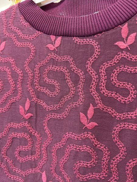 ÖNÜ İPEK CUPRA NAKIŞ DTY. MERSERİZE ELBİSE/NUSS