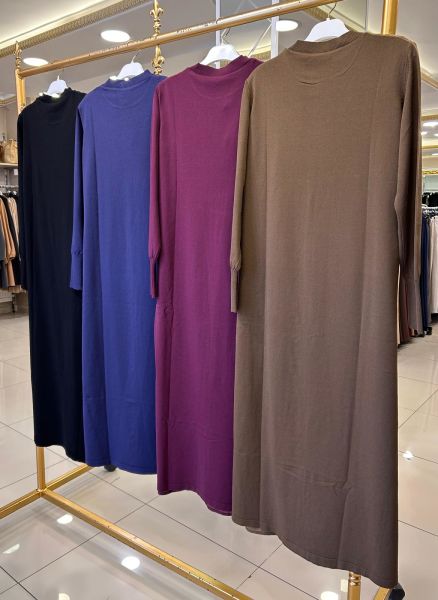 ÖNÜ İPEK CUPRA NAKIŞ DTY. MERSERİZE ELBİSE/NUSS