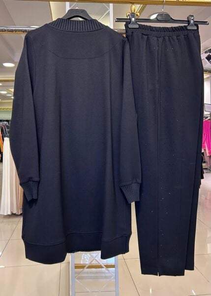 KÜRK VE TAŞ DETAYLI İKİ İPLİK TAKIM/BEHREM