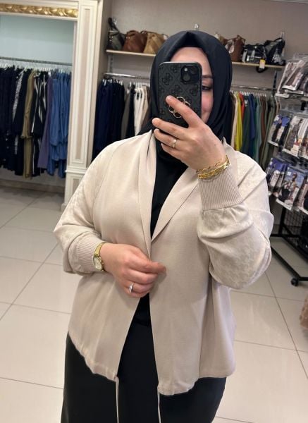 KAZAYAĞI DESENLİ JAKAR KUMAŞ HIRKA/GHISA