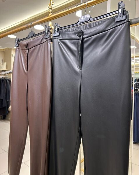 TEK DÜĞME CLASIC DERİ PANTOLON /SENTEZ 