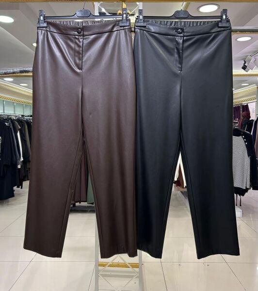 TEK DÜĞME CLASIC DERİ PANTOLON /SENTEZ 