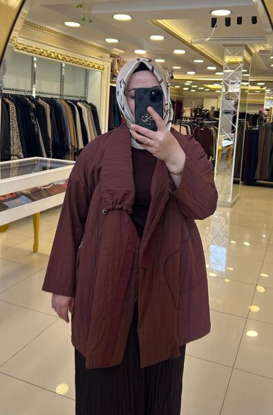 ASİMETRİK YAKA DTY. TRENÇ KUMAŞ KAP/ GHISA